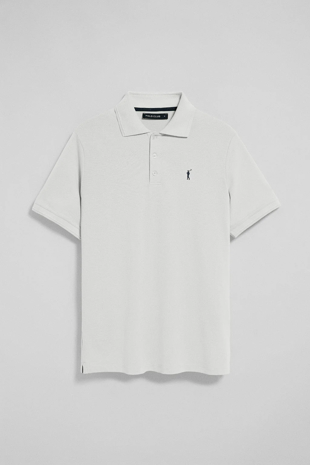 Pack de tres polos de tres botones negro, azul marino y blanco con logo Rigby Go - Image 4