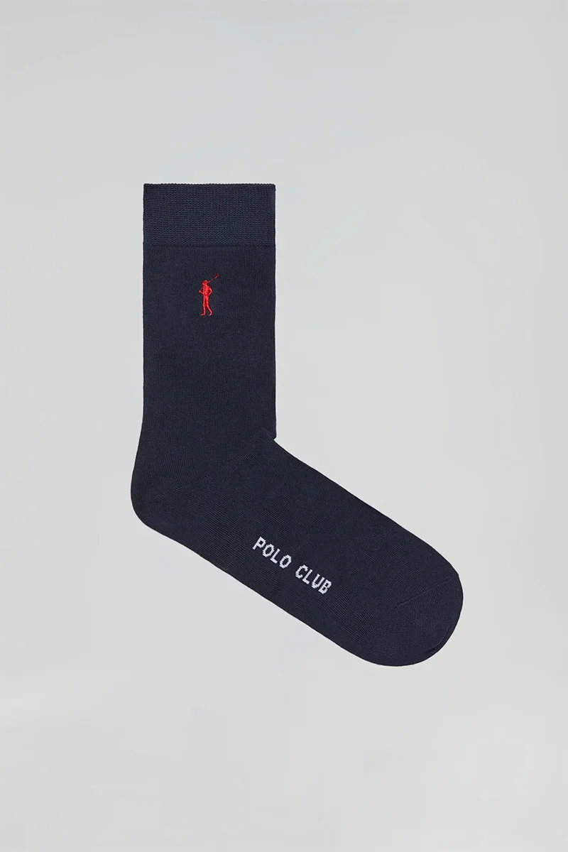 Pack hombre de dos pares de calcetines azul marino con logo Rigby Go - Image 2