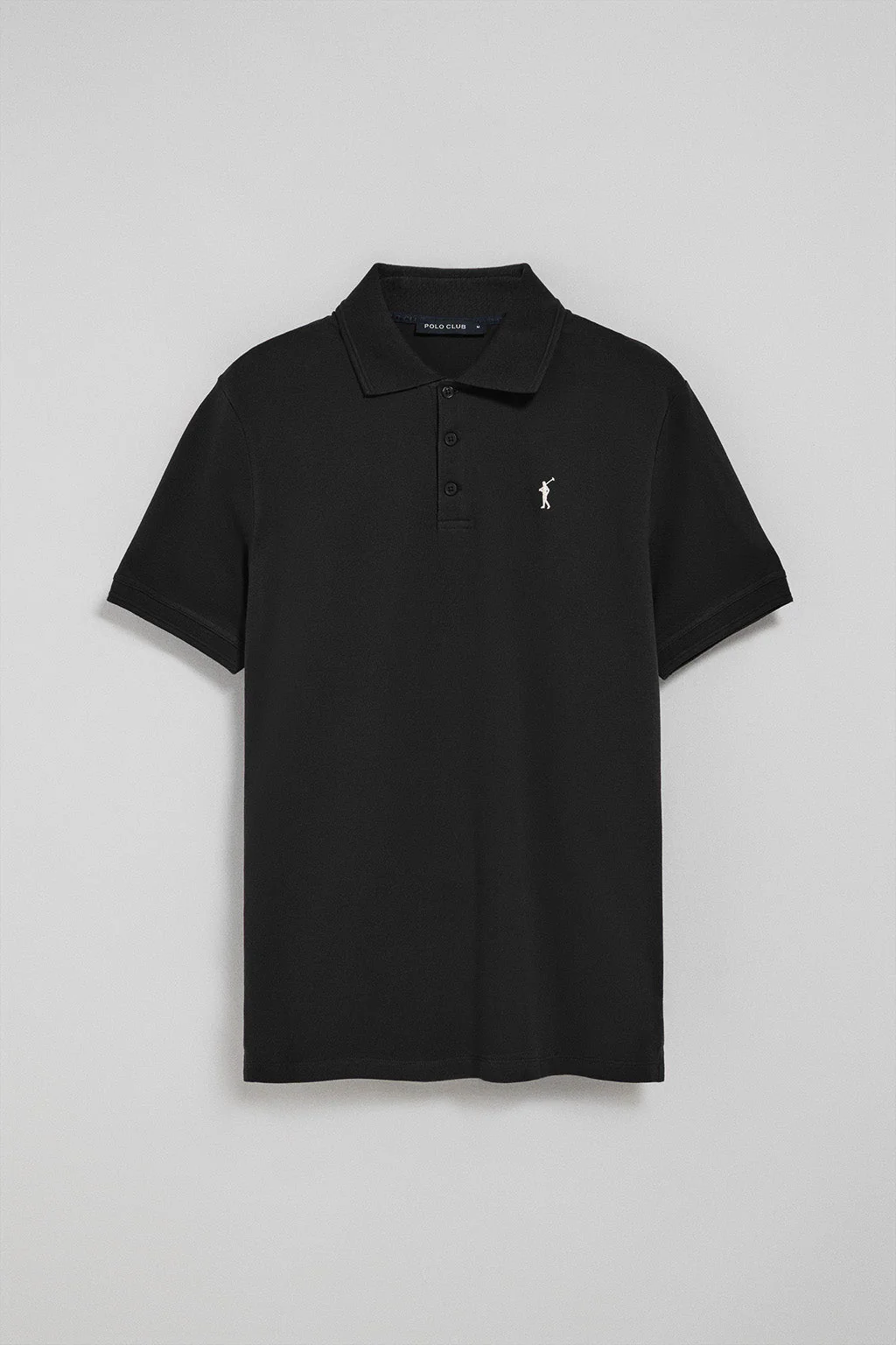 Pack de tres polos de tres botones en negro, azul marino y blanco con logo Rigby Go - Image 8
