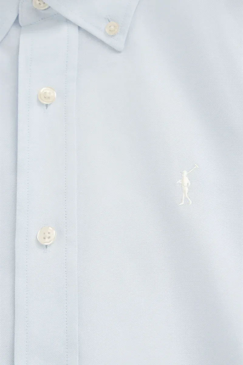 Pack hombre de tres camisas oxford azul marino, blanco y azul claro de corte regular y logo Rigby Go - Image 6