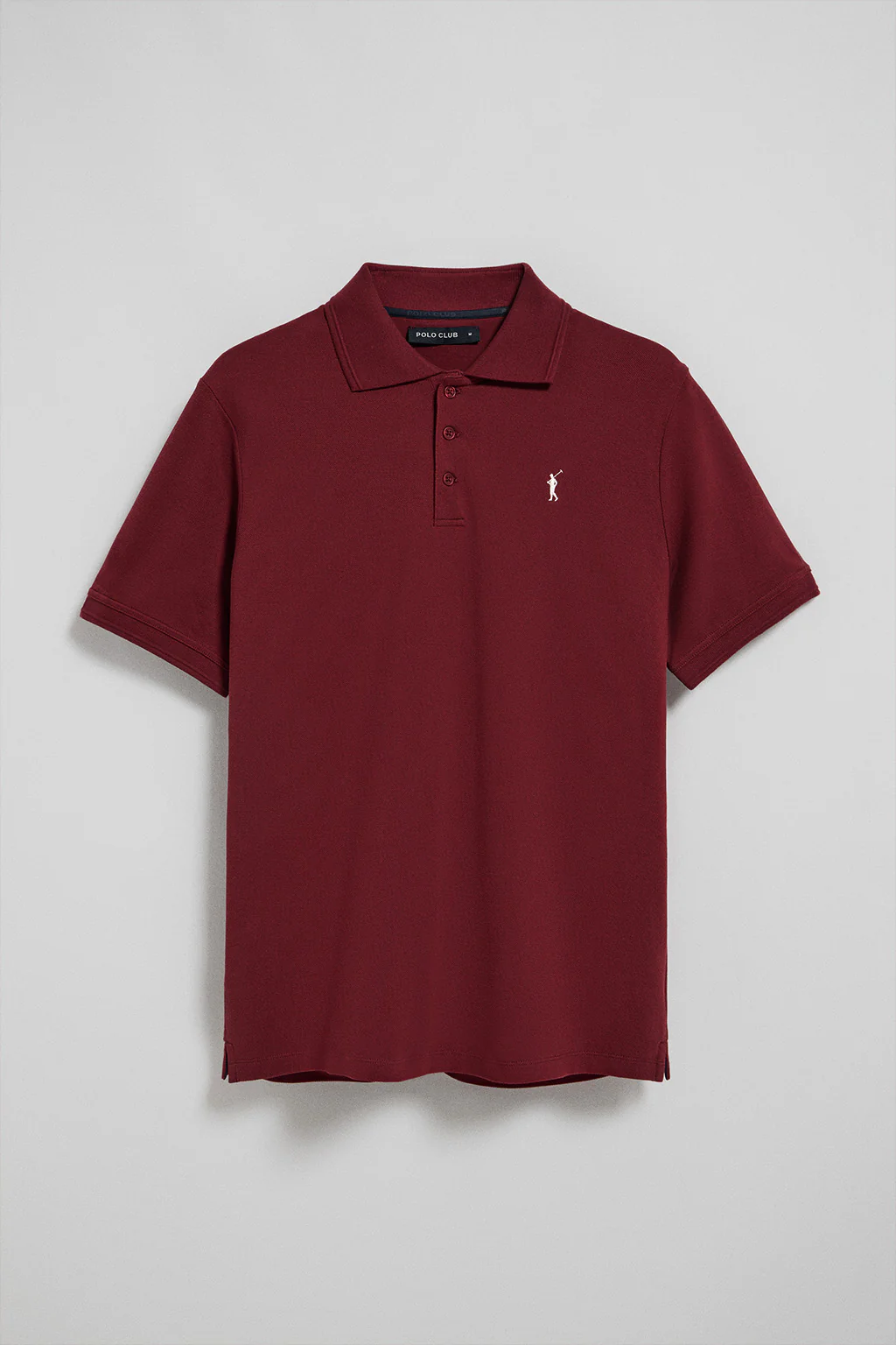 Pack de tres polos de tres botones granate, azul denim y beige con logo Rigby Go - Image 17