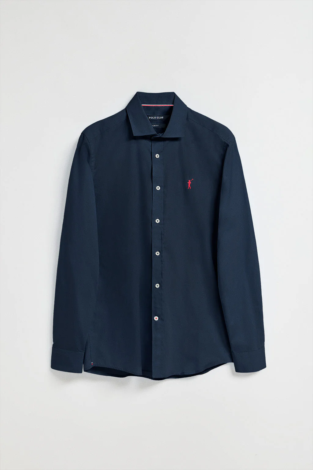 Pack de tres camisas slim en azul marino, blanca y azul celeste con logo Rigby Go - Image 8