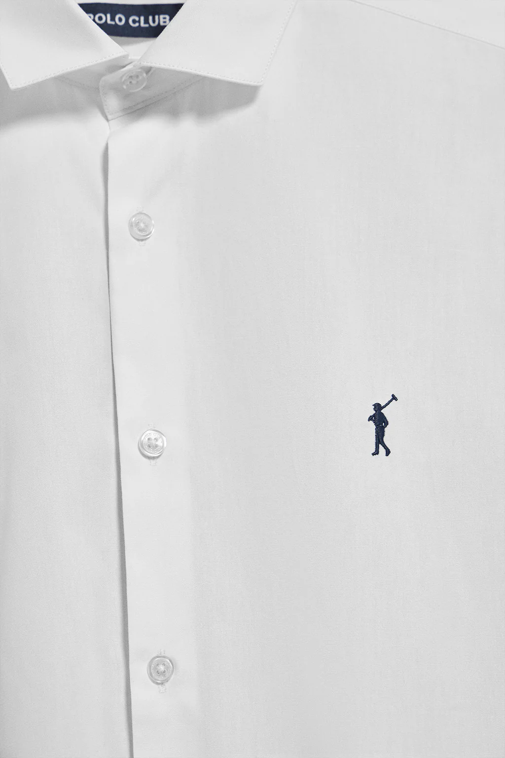 Pack de tres camisas slim en azul marino, blanca y azul celeste con logo Rigby Go - Image 3