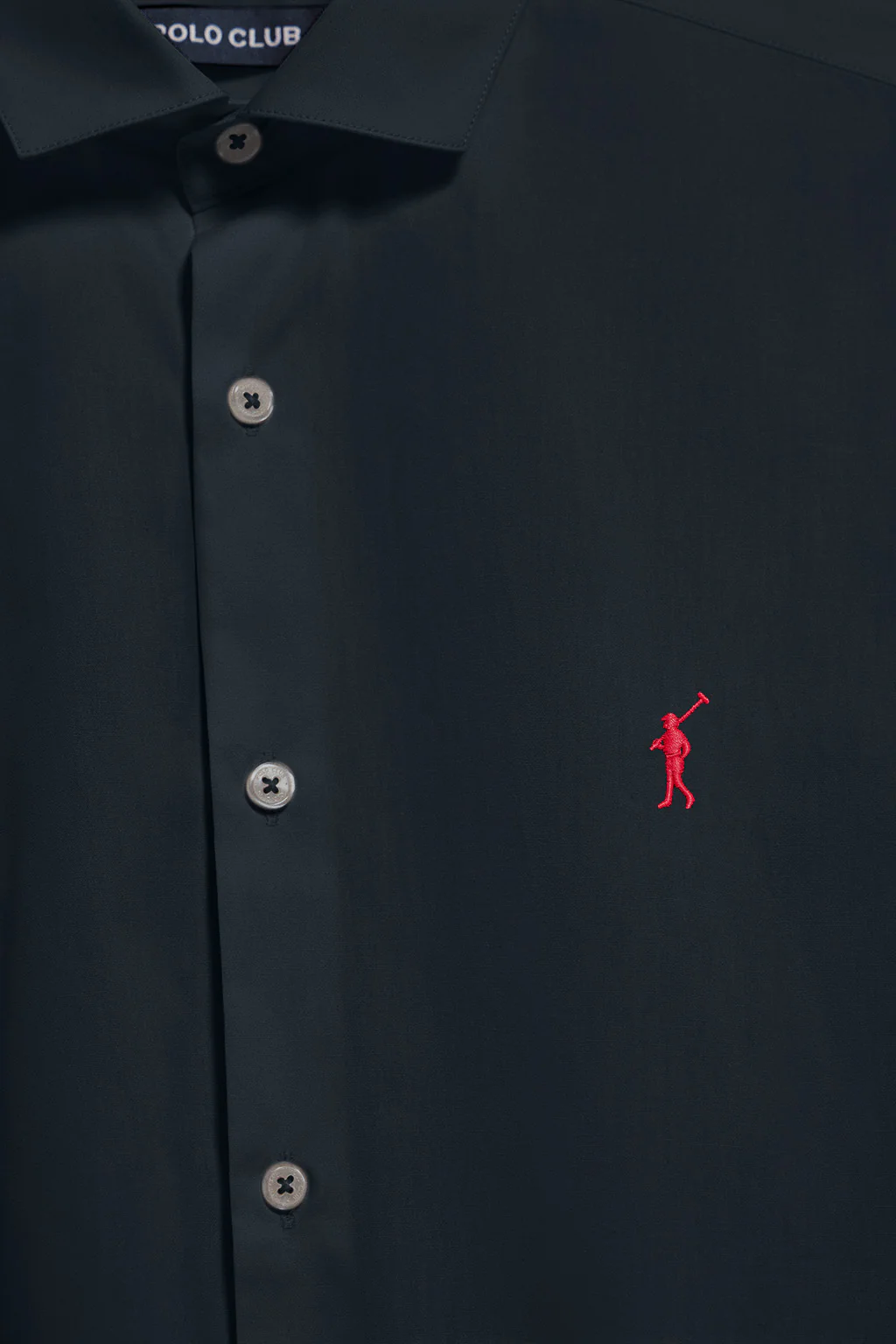 Pack de tres camisas slim en azul marino, blanca y azul celeste con logo Rigby Go - Image 9