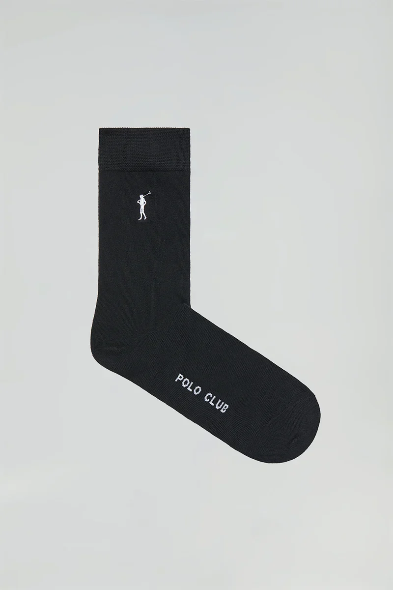 Pack hombre de tres pares de calcetines negros con logo Rigby Go - Image 2