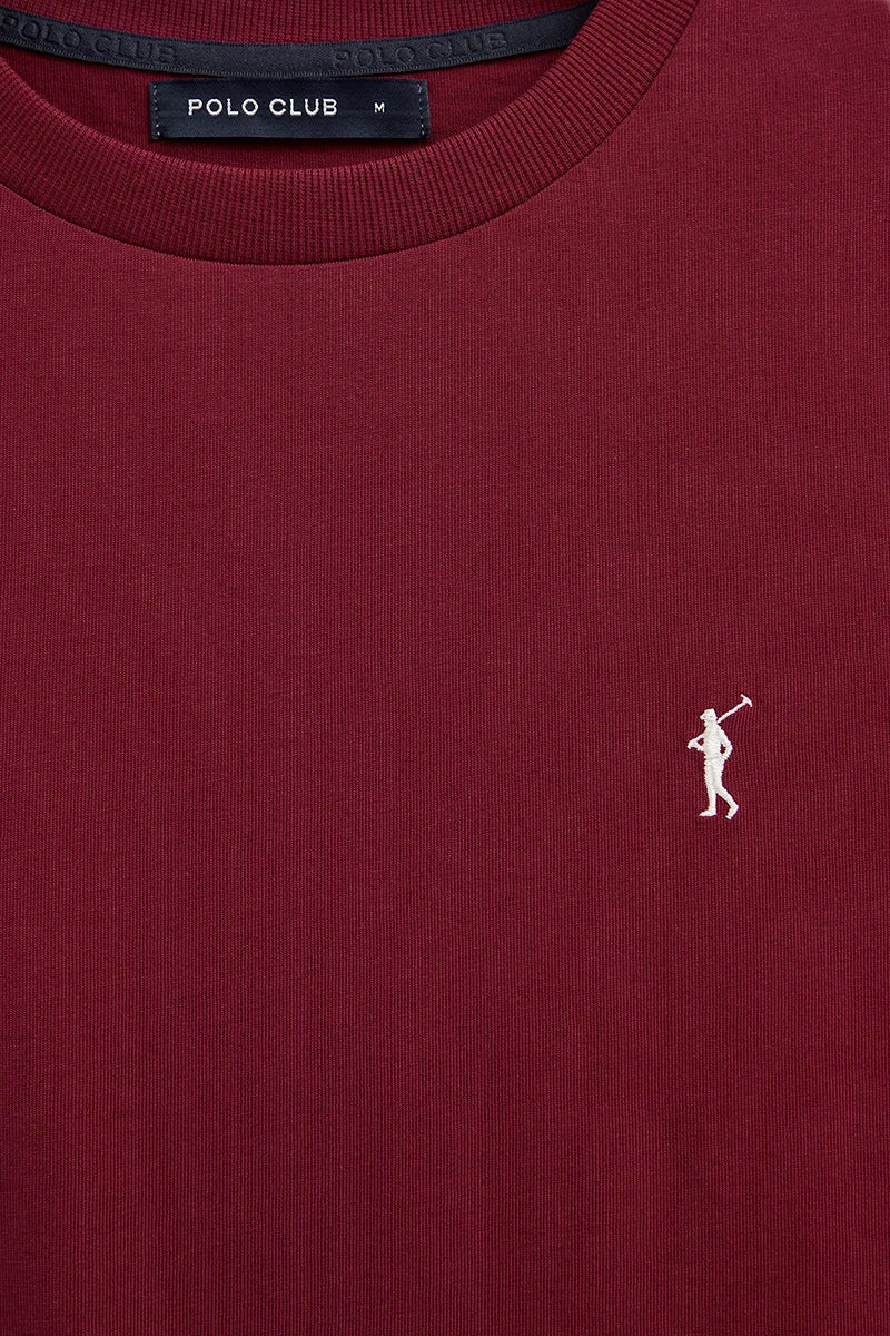 Pack hombre de tres camisetas negra, granate y blanca de manga corta y bordado Rigby Go - Image 3