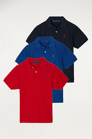 Pack infantil polos con logo bordado a contraste - Image 5