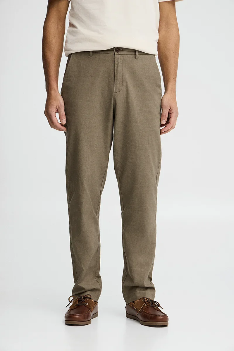 Pantalón cotolino Belami caqui de corte regular y logo Polo Club - Image 2