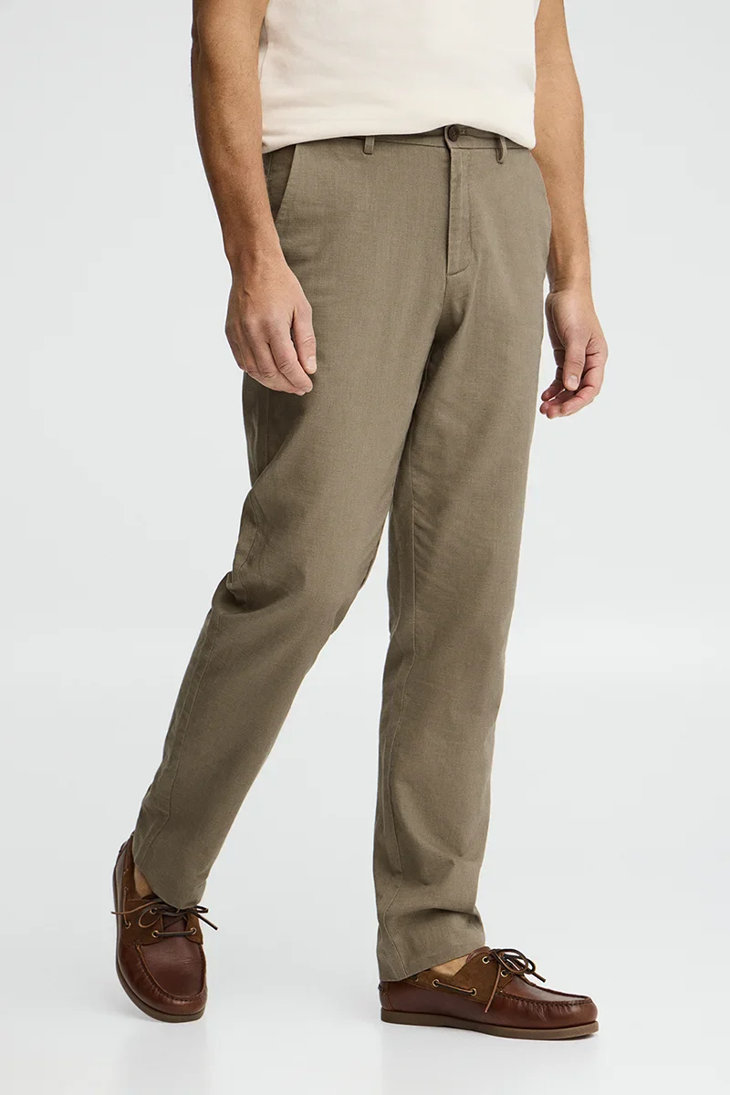 Pantalón cotolino Belami caqui de corte regular y logo Polo Club - Image 3