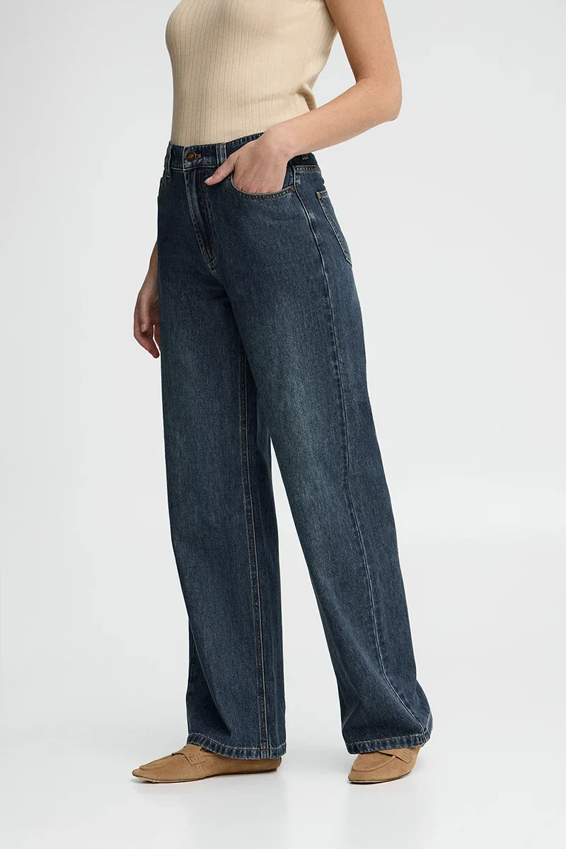 Pantalón vaquero azul medio de corte holgado Polo Club - Image 4