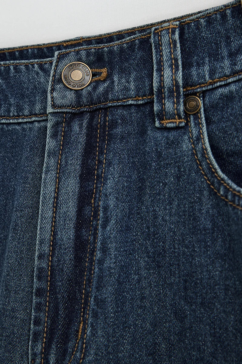 Pantalón vaquero azul medio de corte holgado Polo Club - Image 7