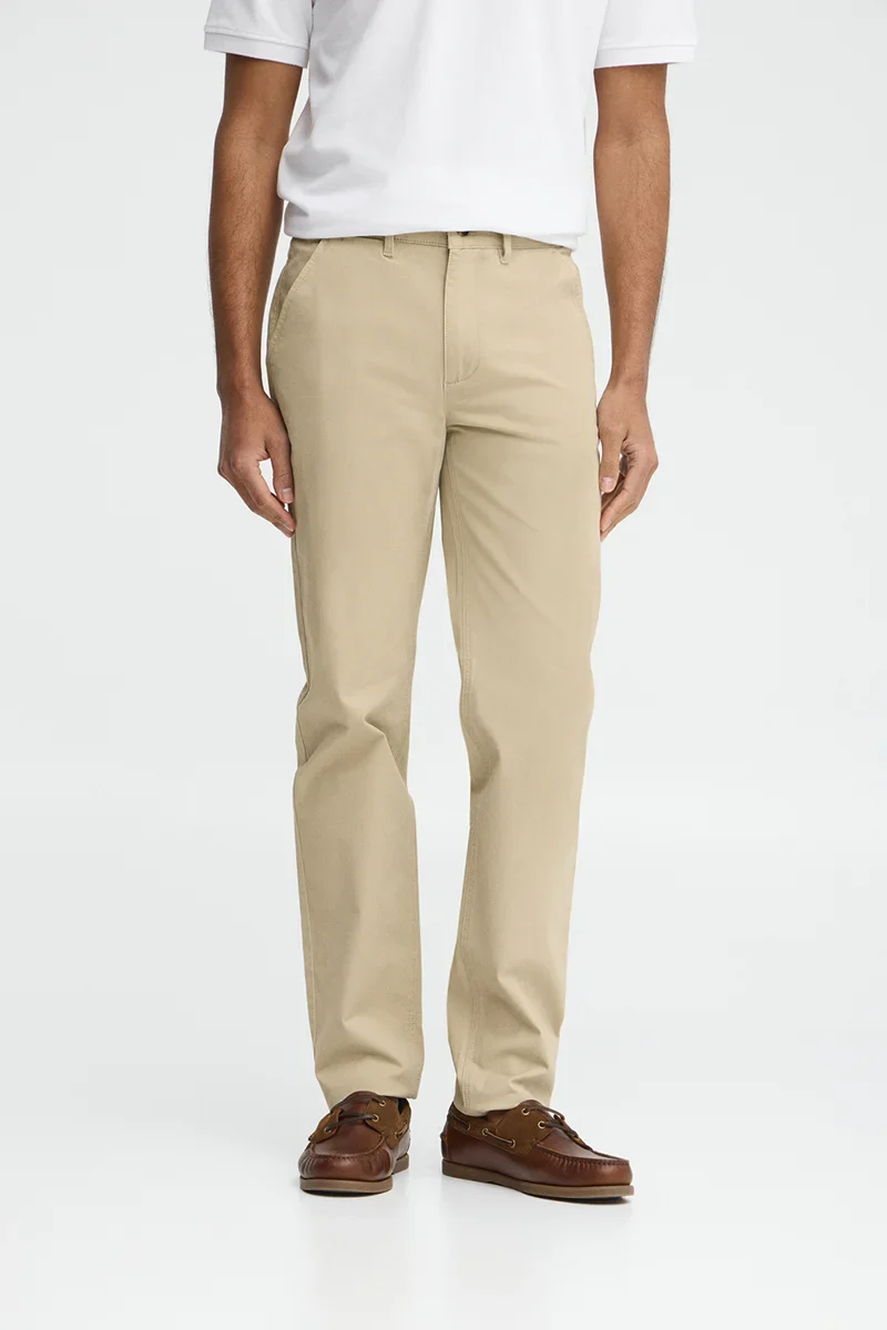 Pantalón chino color crema slim con logo Polo Club - Image 2