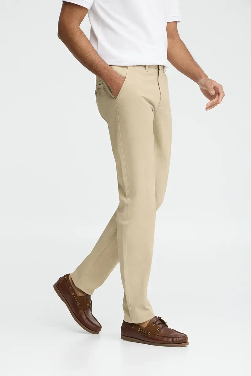 Pantalón chino color crema slim con logo Polo Club - Image 3