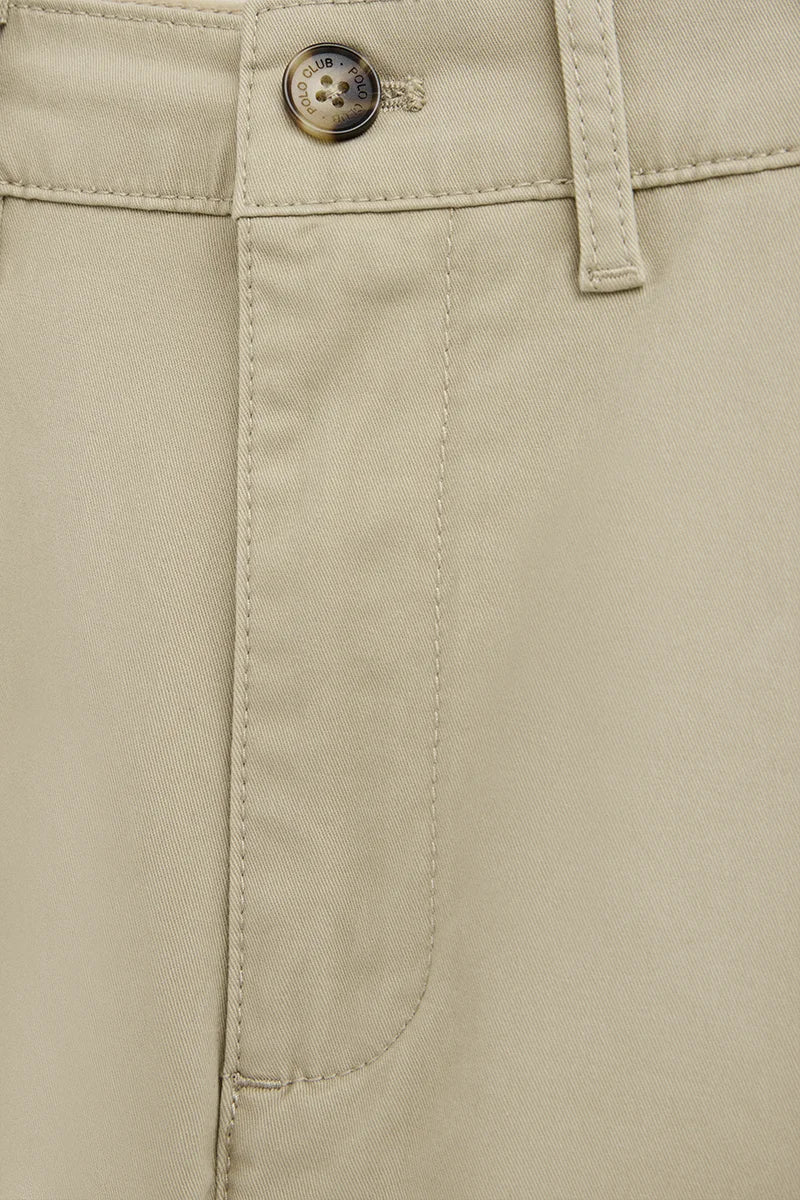 Pantalón chino color crema slim con logo Polo Club - Image 7