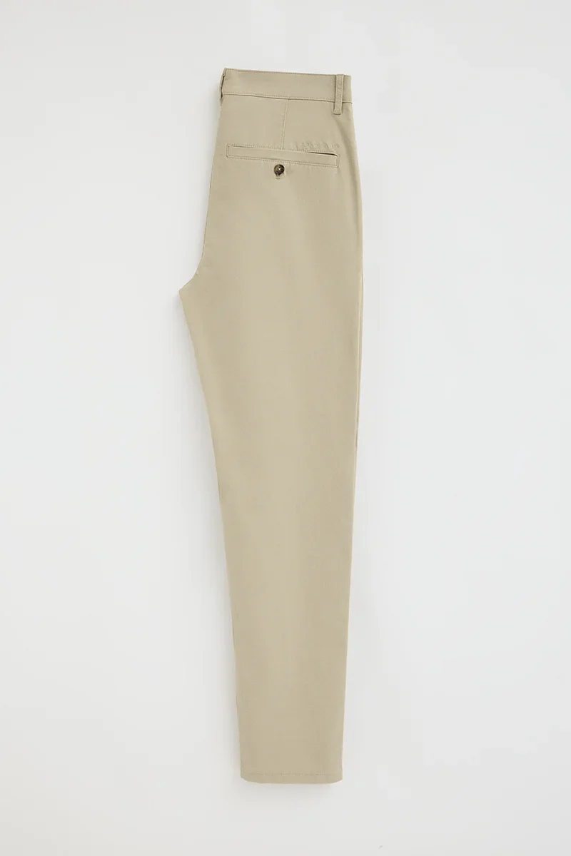 Pantalón chino color crema slim con logo Polo Club - Image 8