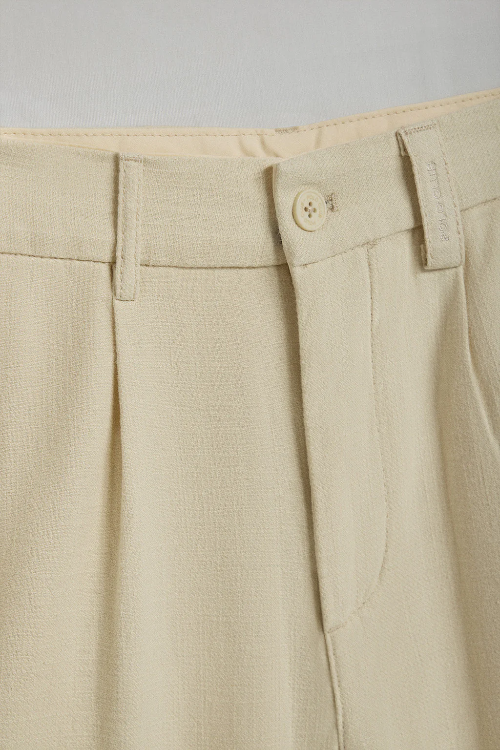 Pantalón Cuba de lino y algodón color arena con detalles bordados Polo Club - Image 6