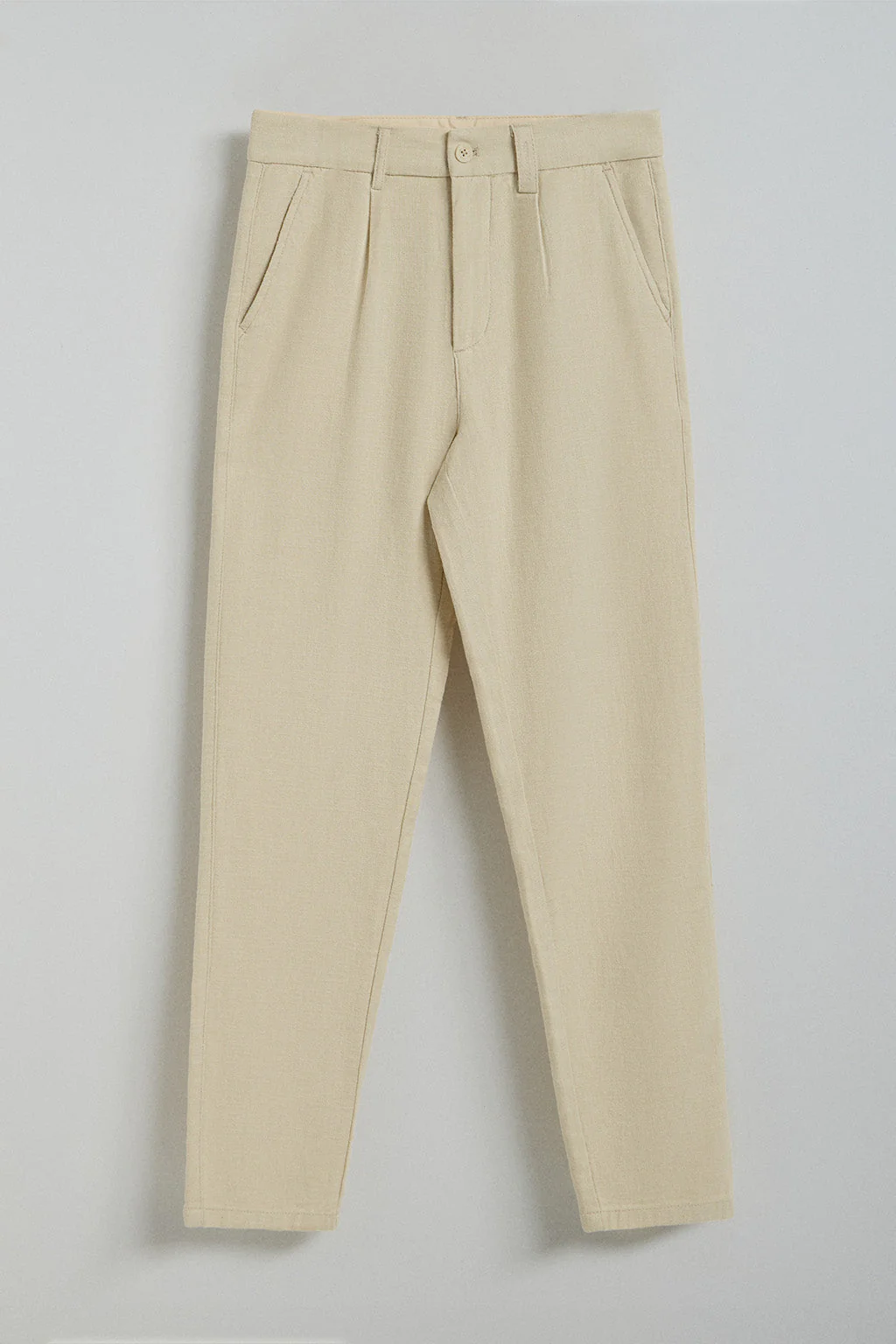 Pantalón Cuba de lino y algodón color arena con detalles bordados Polo Club - Image 8