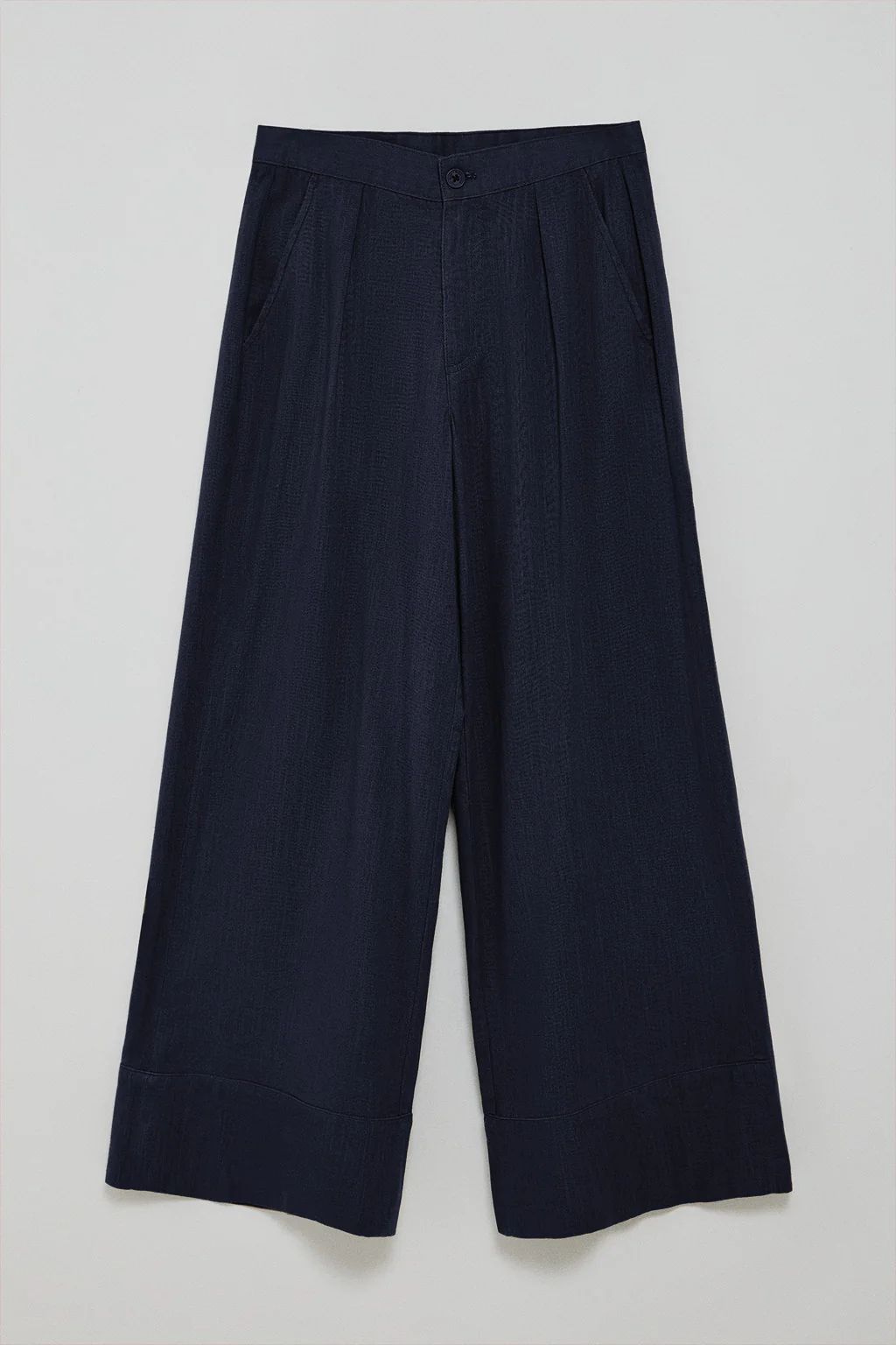 Pantalón azul marino Deia de algodón y lino con detalles Polo Club - Image 6