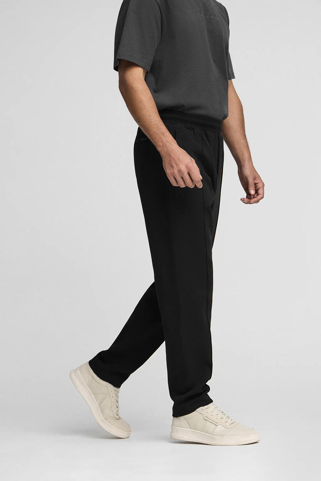 Pantalón jogger negro para hombre con detalles Polo Club - Image 3