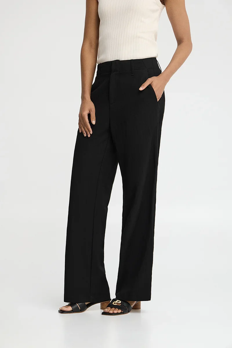 Pantalón negro de corte recto con logo Polo Club - Image 4