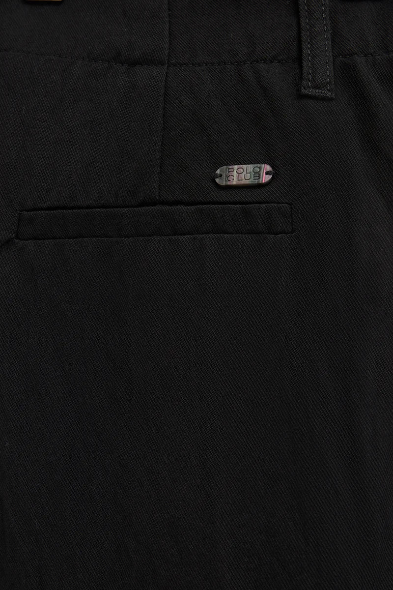 Pantalón negro de corte recto con logo Polo Club - Image 7