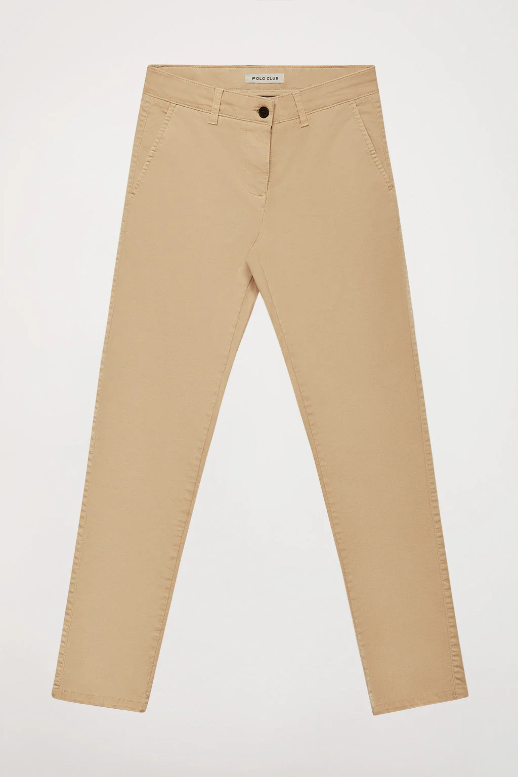 Pantalón chino Slim fit color arena con detalle Polo Club - Image 5