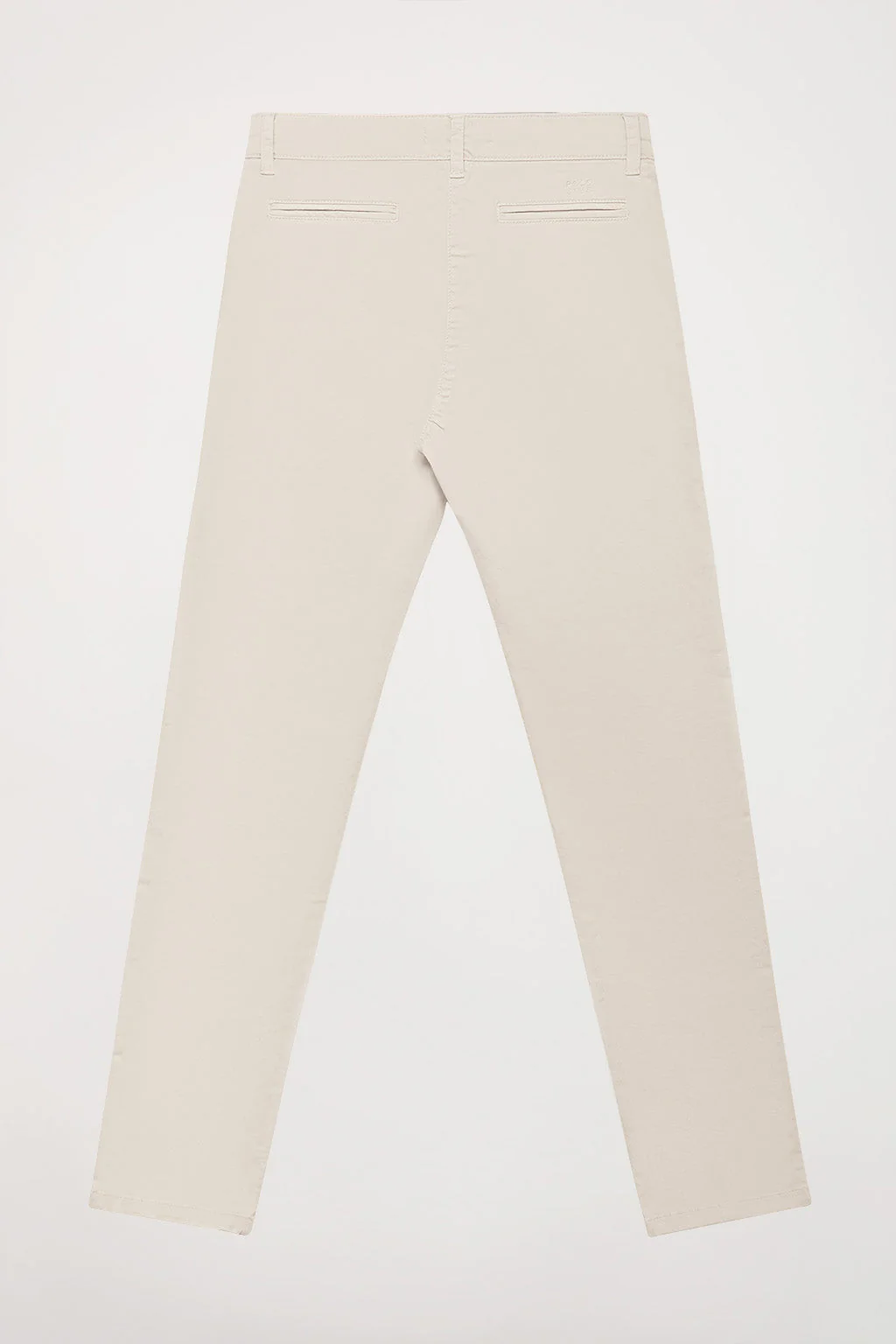 Pantalón chino Slim fit ecru con detalle Polo Club - Image 8