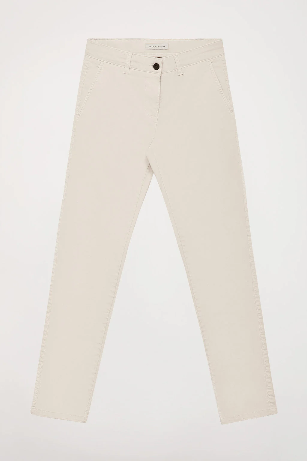 Pantalón chino Slim fit ecru con detalle Polo Club - Image 9