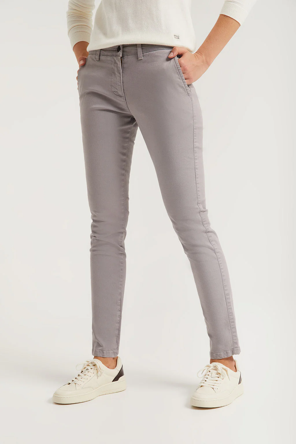 Pantalón chino Slim fit gris con detalle Polo Club - Image 3
