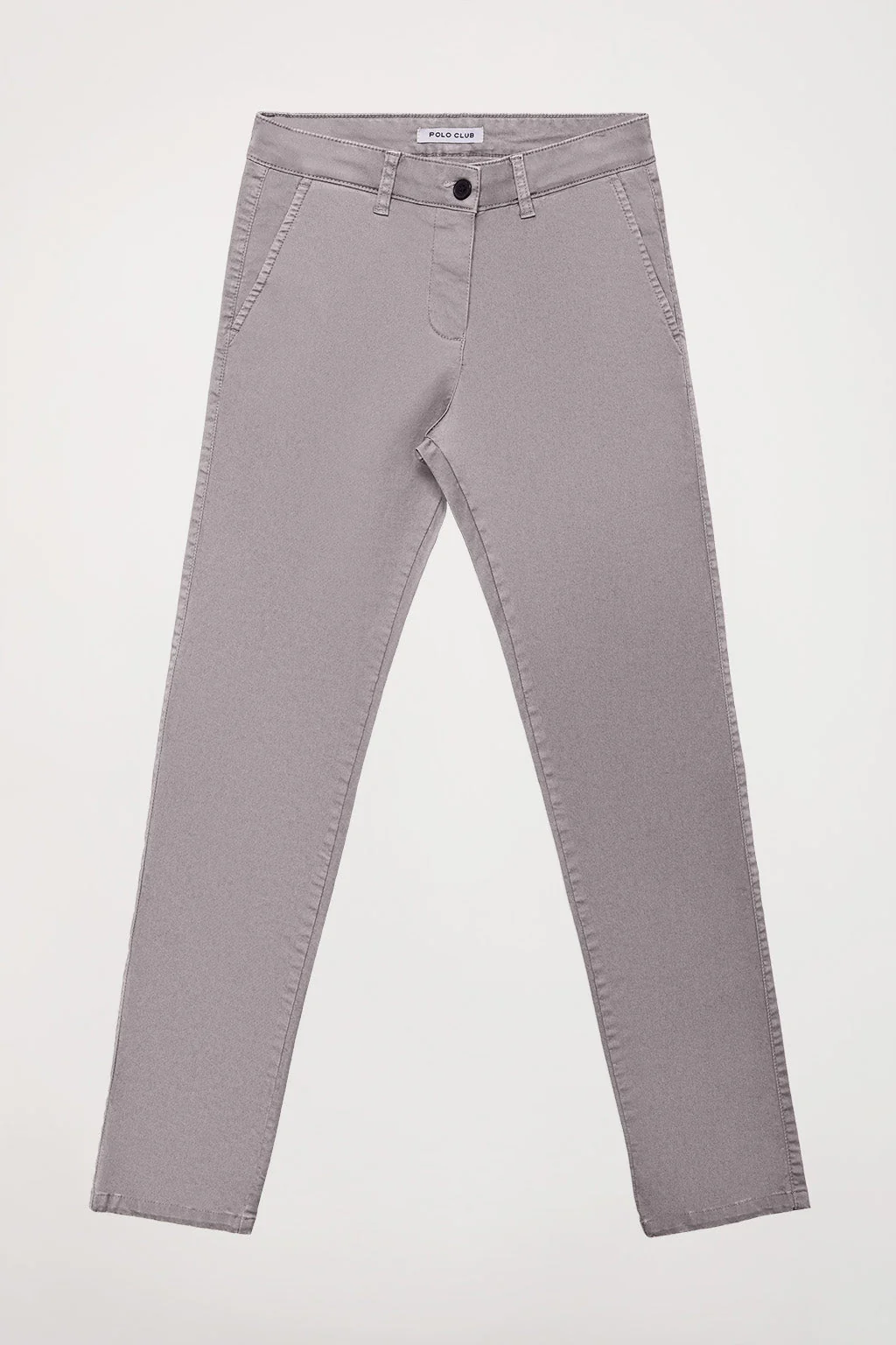 Pantalón chino Slim fit gris con detalle Polo Club - Image 9