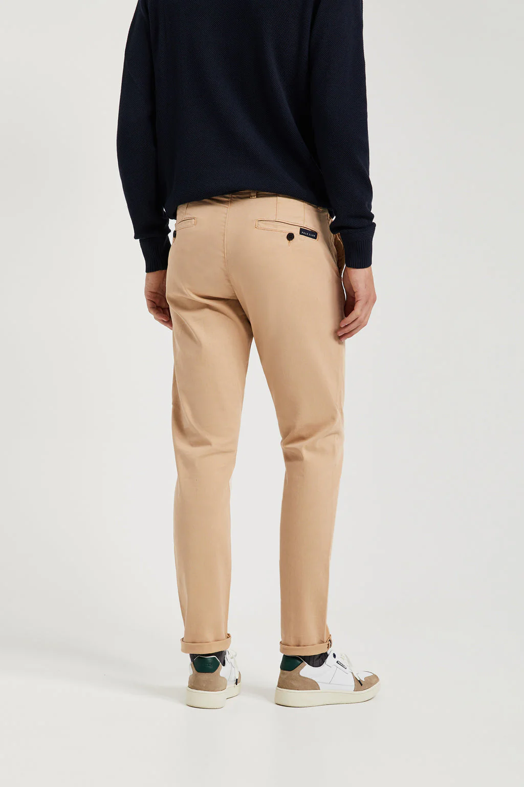 Pantalón chino arena de algodón elástico con detalles Polo Club - Image 4