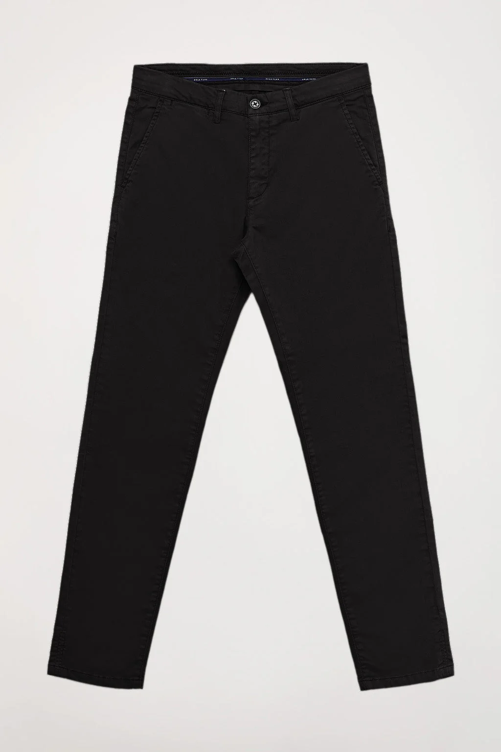 Pantalón chino gris oscuro de algodón elástico con detalles Polo Club - Image 11