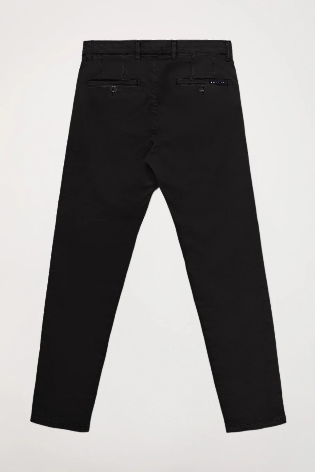 Pantalón chino gris oscuro de algodón elástico con detalles Polo Club - Image 9