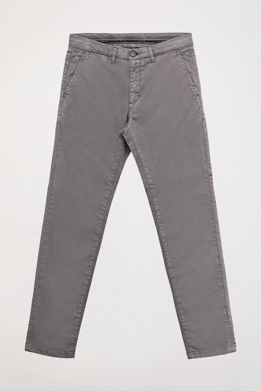 Pantalón chino gris de algodón elástico con detalles Polo Club - Image 10