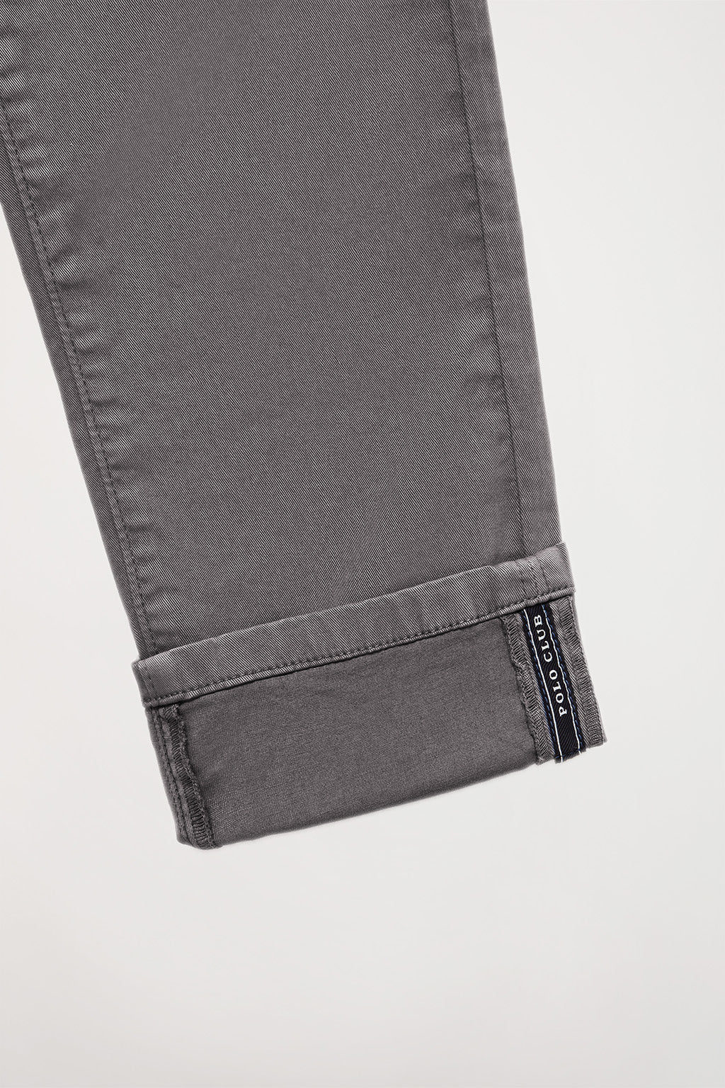 Pantalón chino gris de algodón elástico con detalles Polo Club - Image 6