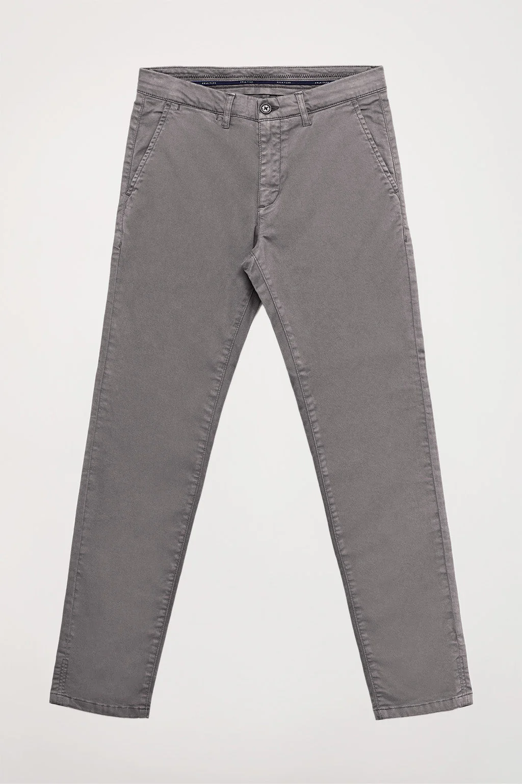 Pantalón chino gris de algodón elástico con detalles Polo Club - Image 7