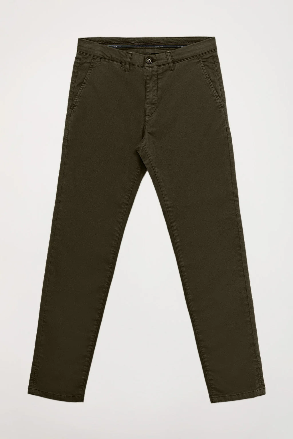 Pantalón chino verde oscuro de algodón elástico con detalles Polo Club - Image 9