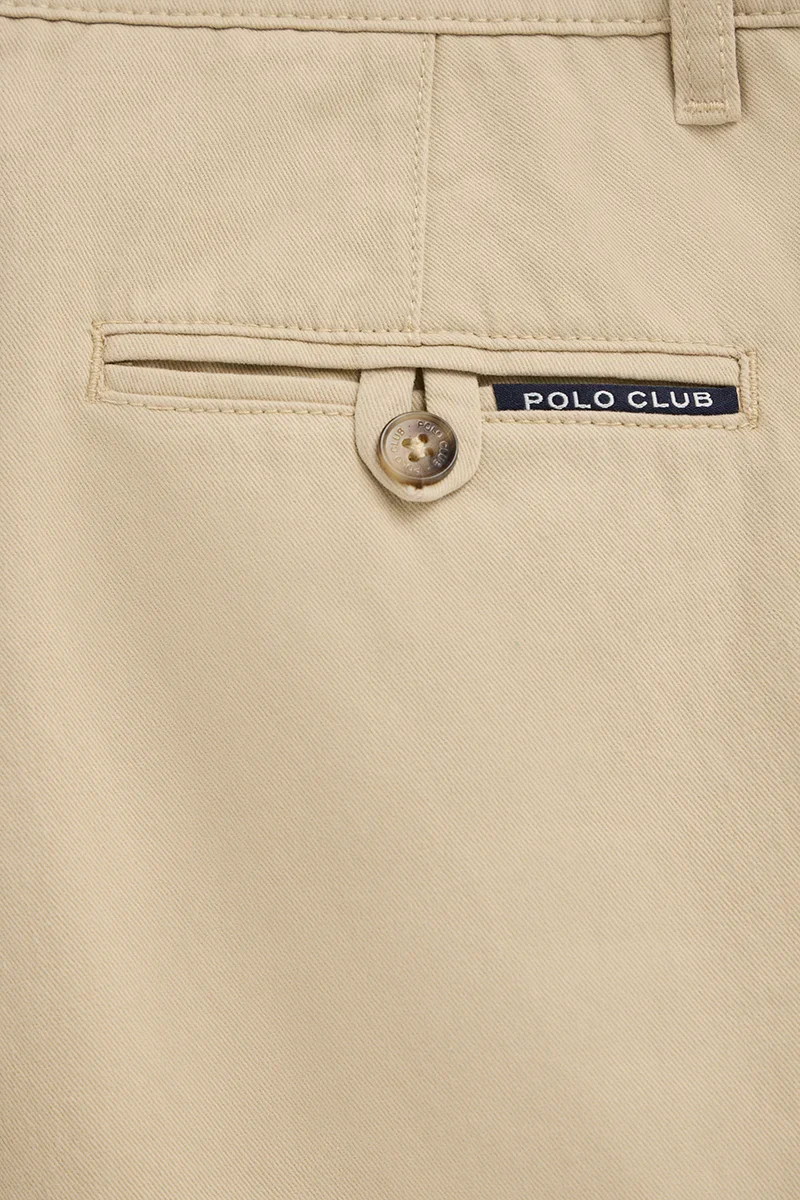 Pantalón chino beige de corte regular con logo Polo Club - Image 11