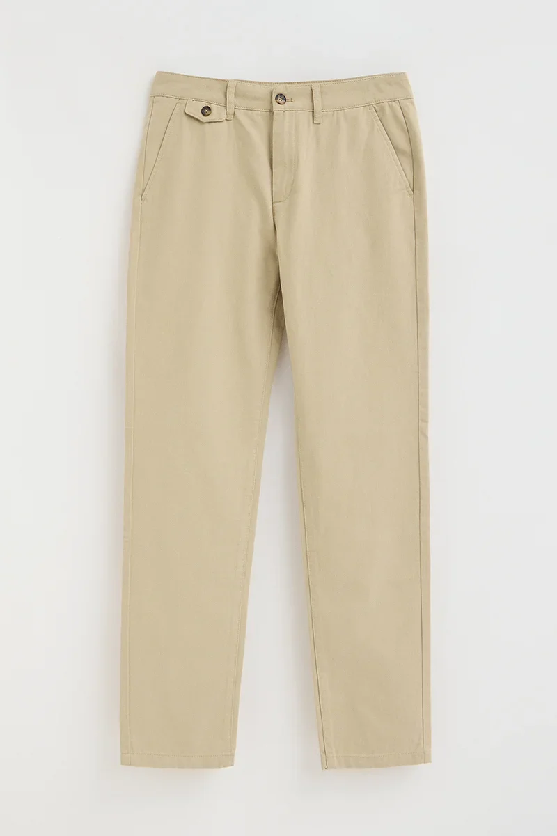 Pantalón chino beige de corte regular con logo Polo Club - Image 8