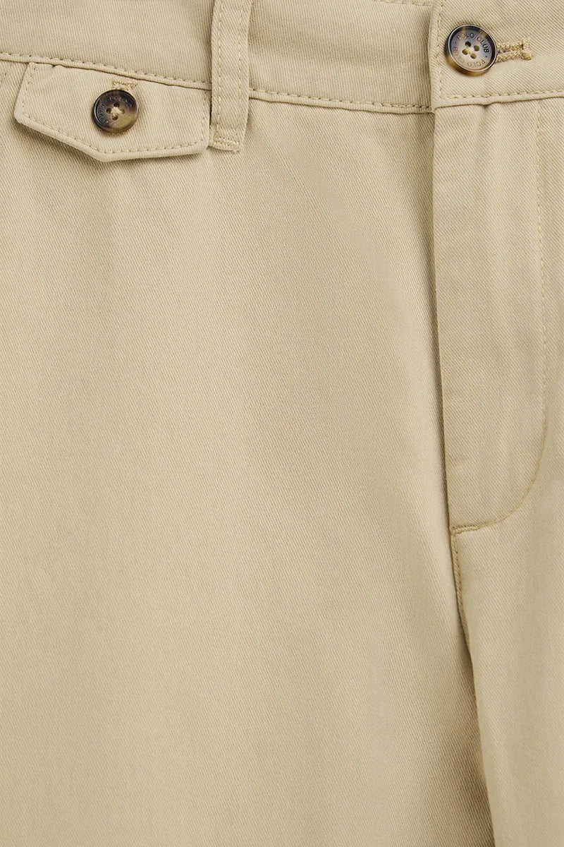 Pantalón chino beige de corte regular con logo Polo Club - Image 9