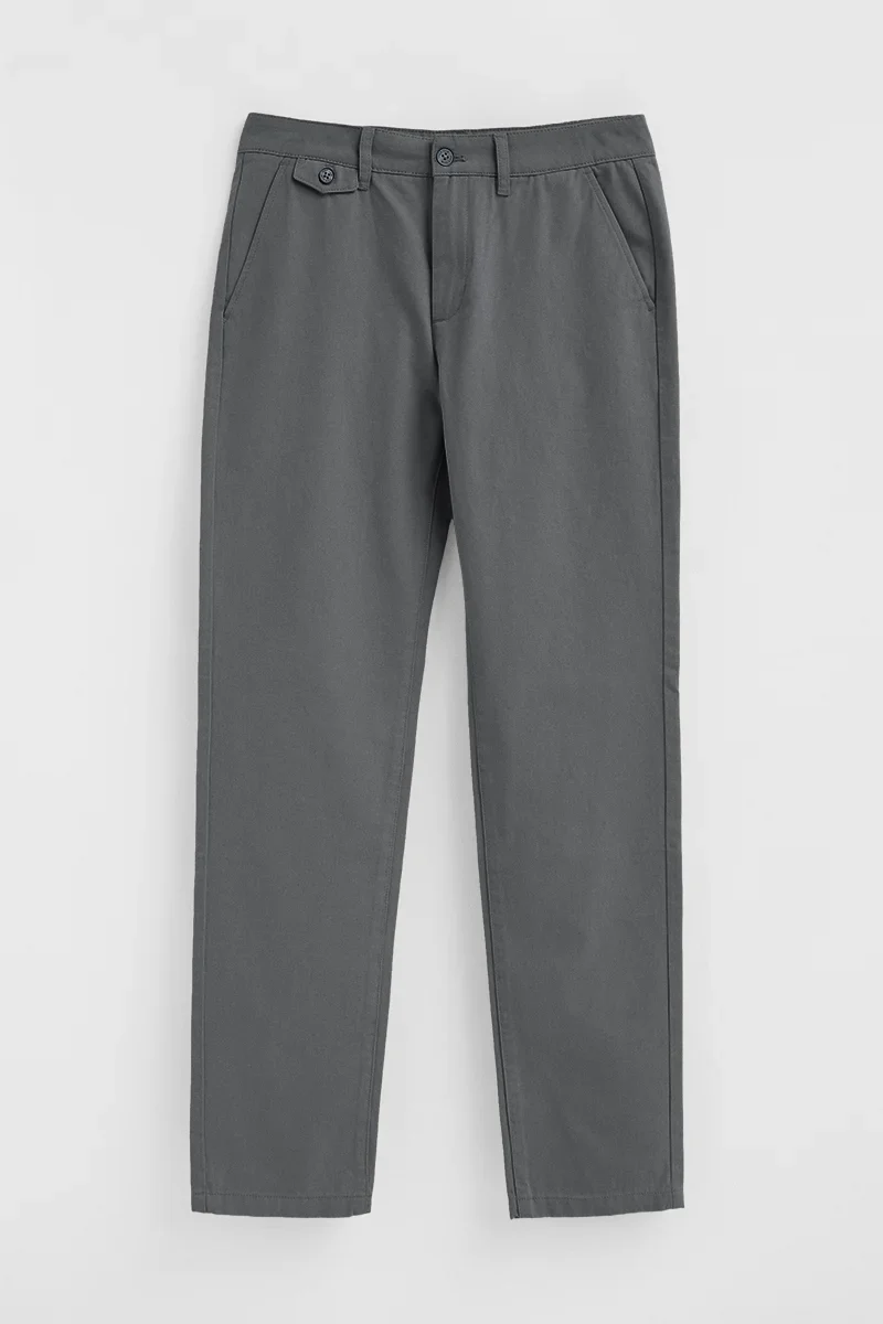Pantalón chino gris de corte regular con logo Polo Club - Image 10
