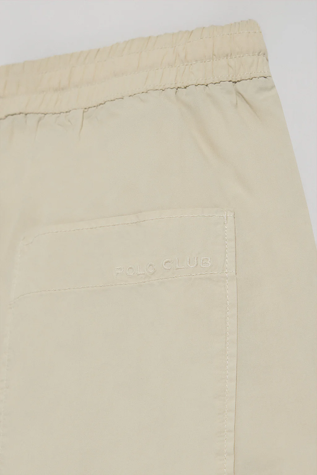 Pantalón Sunset de cintura elástica en beige - Image 8