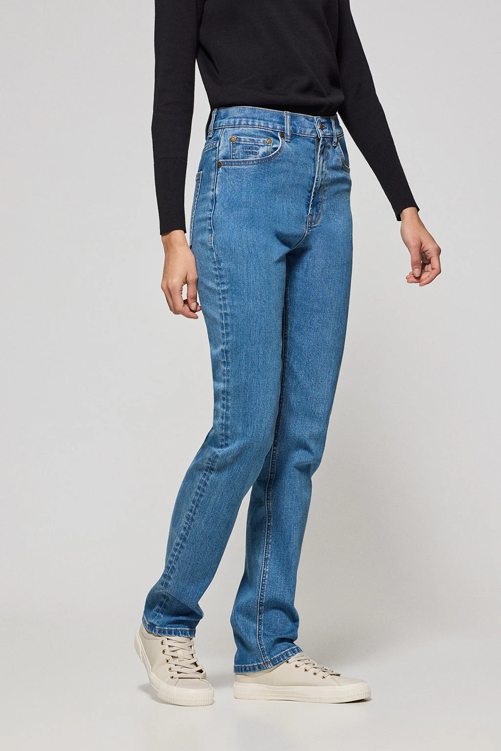 Pantalón denim azul Tanya con detalles Polo Club - Image 2