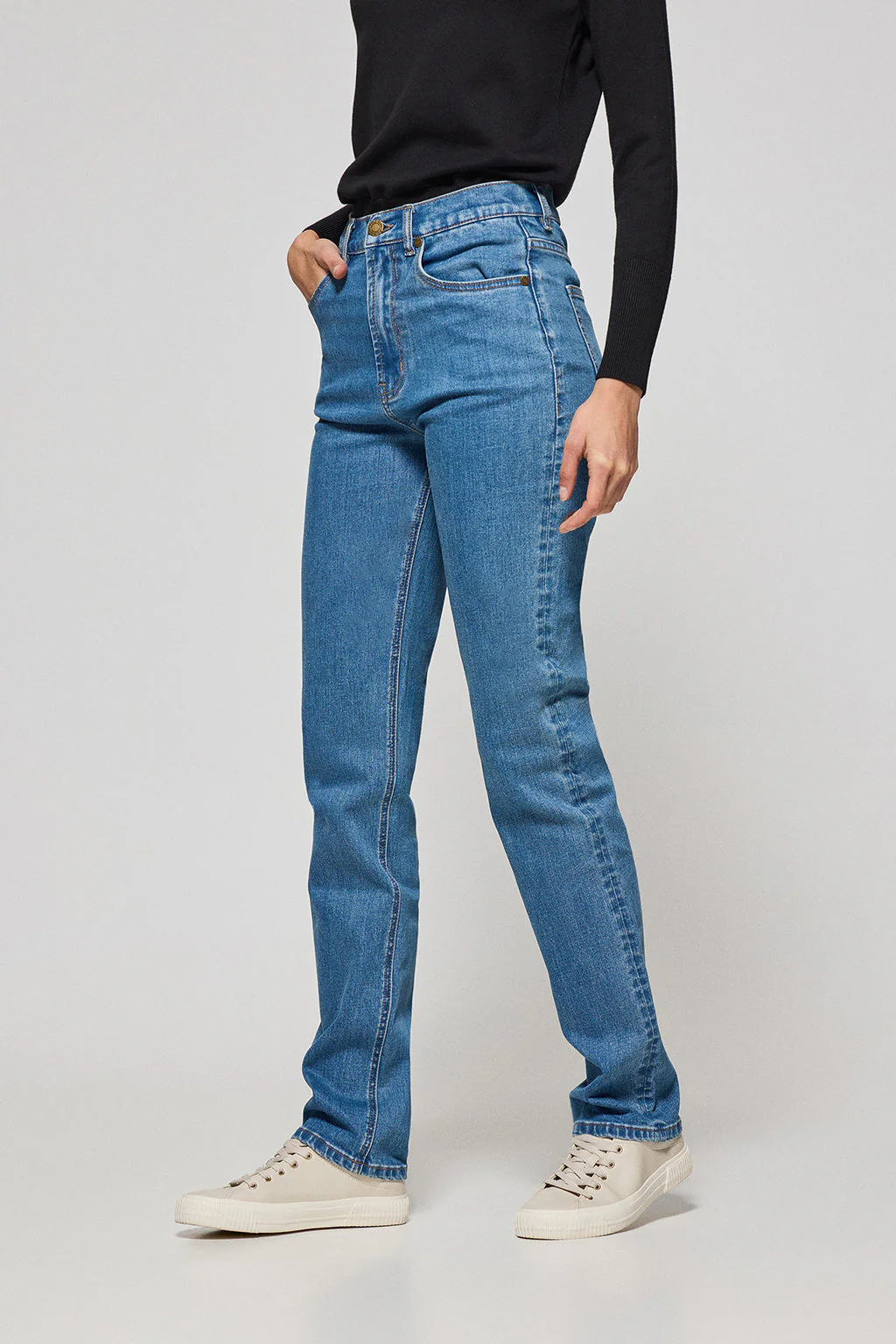 Pantalón denim azul Tanya con detalles Polo Club - Image 3