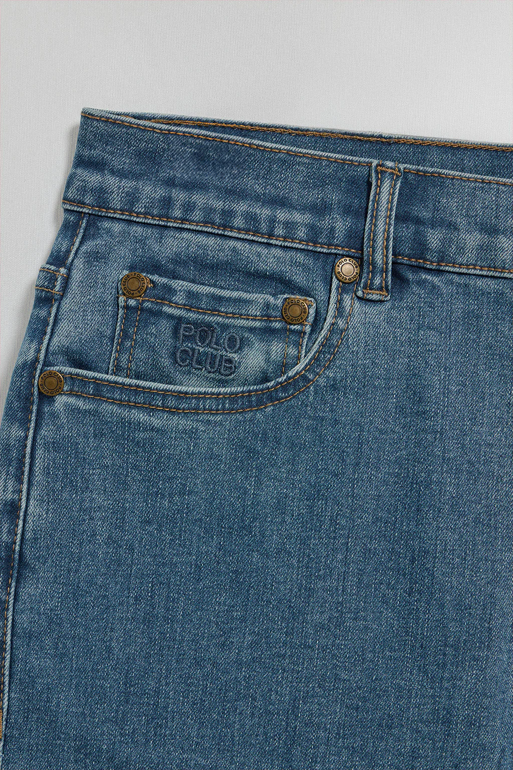 Pantalón denim azul Tanya con detalles Polo Club - Image 7