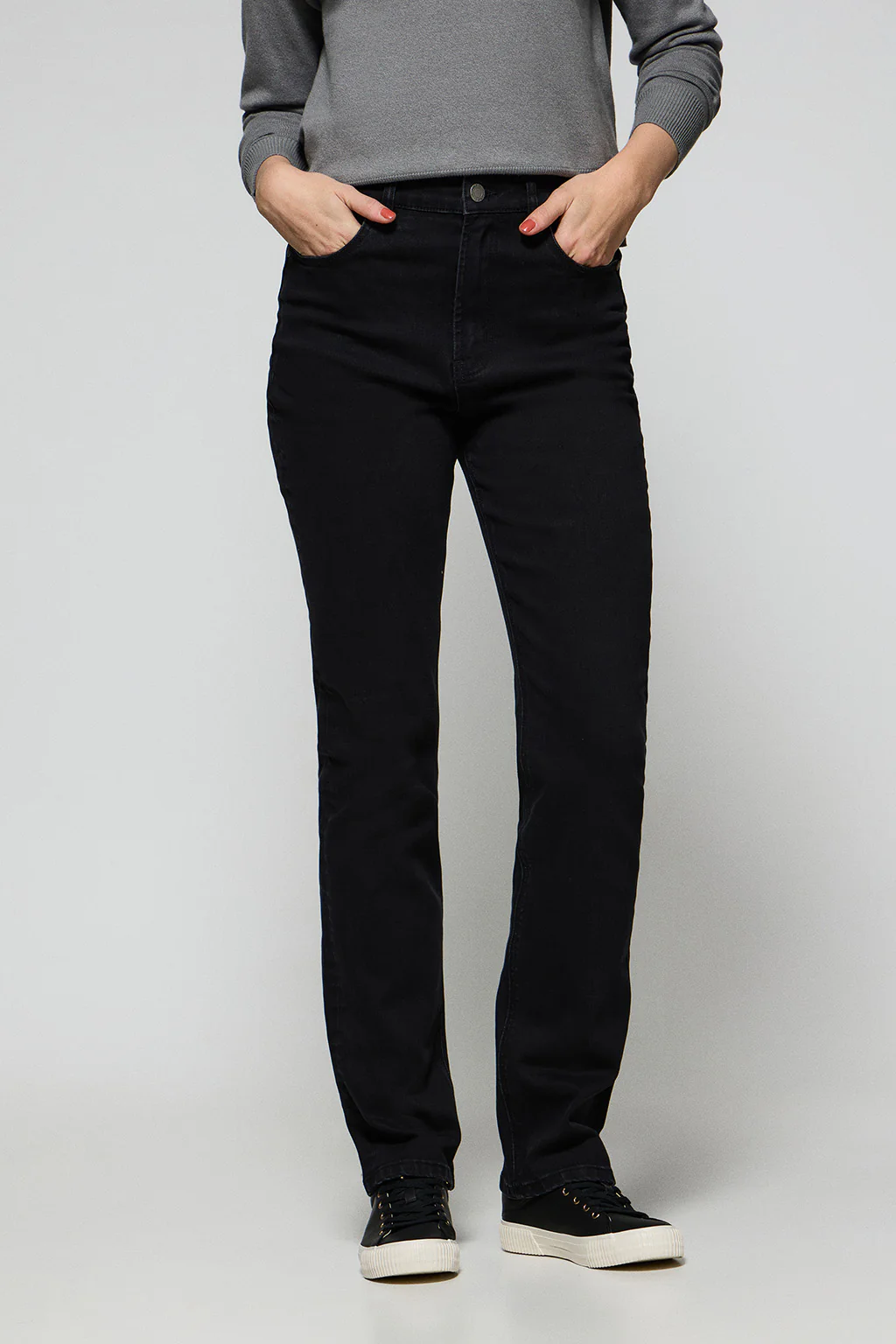 Pantalón denim negro Tanya con detalles Polo Club - Image 2