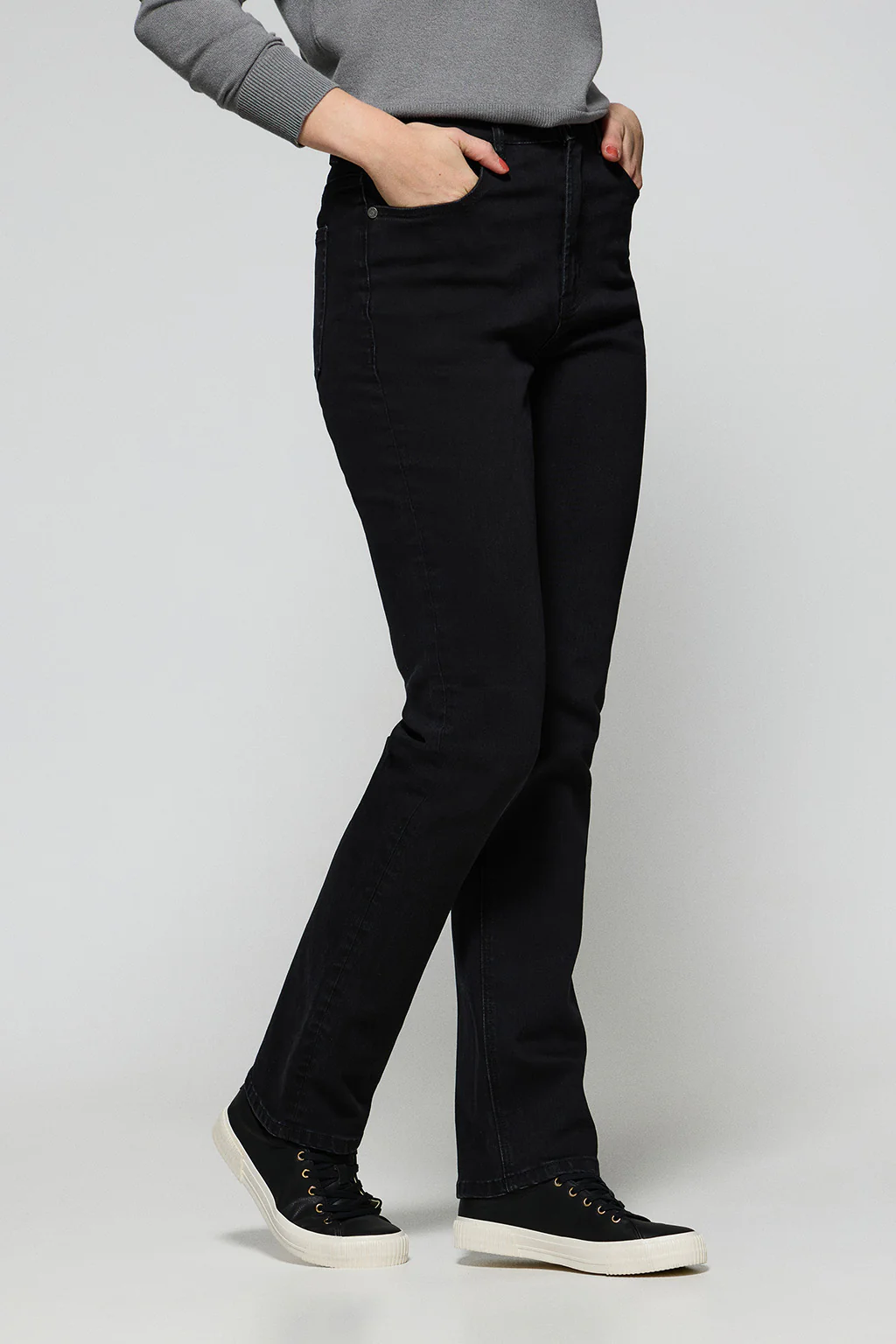 Pantalón denim negro Tanya con detalles Polo Club - Image 3