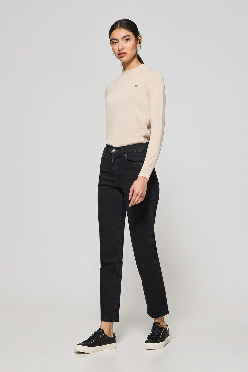 Pantalón vaquero Telma negro con detalles Polo Club