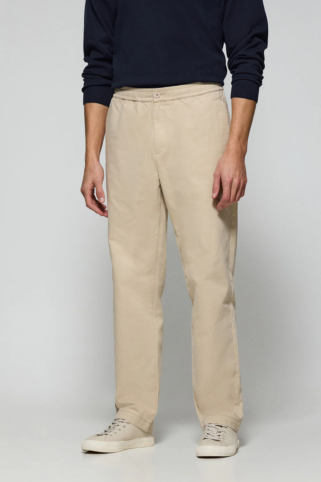 Pantalón beige Trent con cintura elástica y detalles Polo Club - Image 2