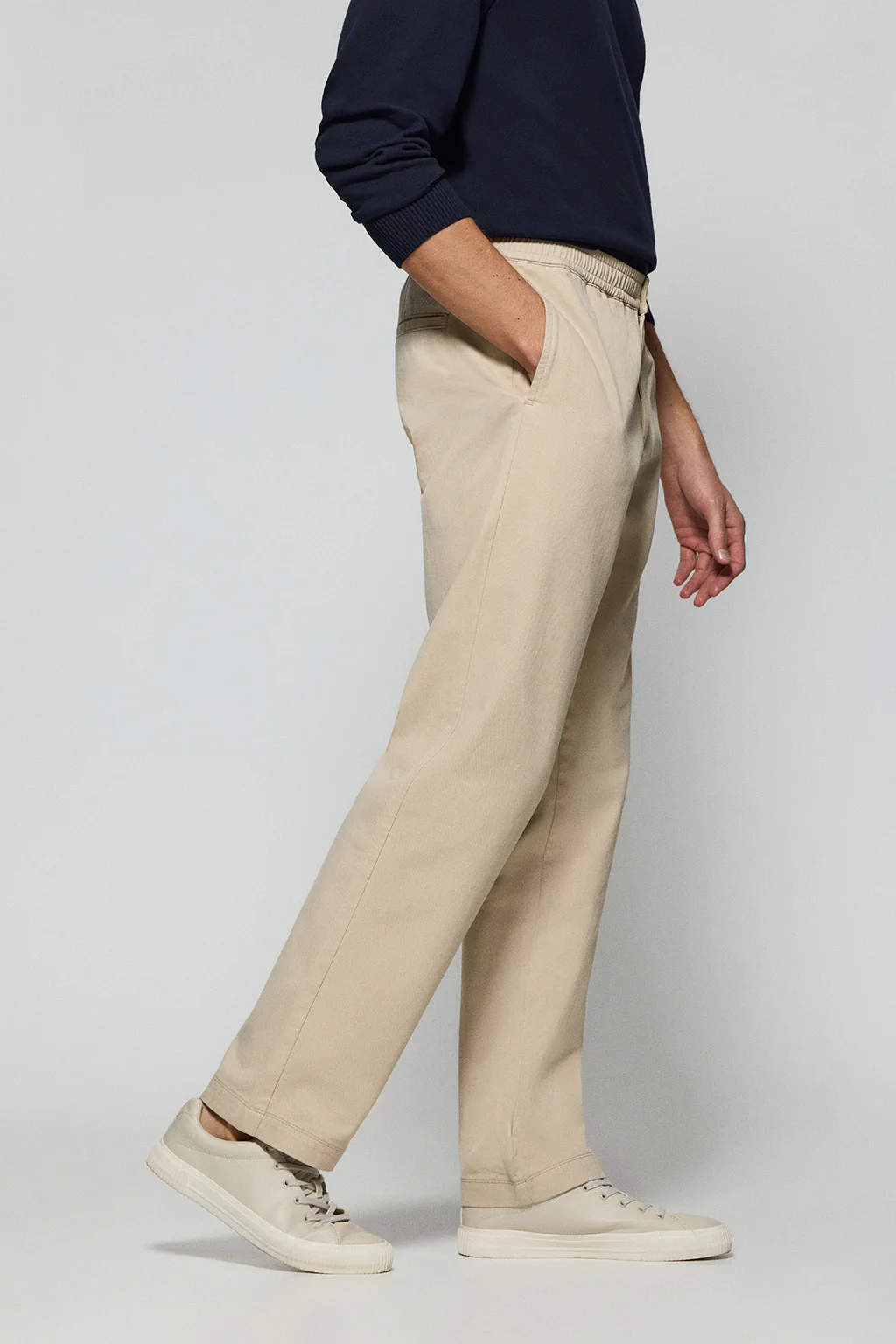 Pantalón beige Trent con cintura elástica y detalles Polo Club - Image 4
